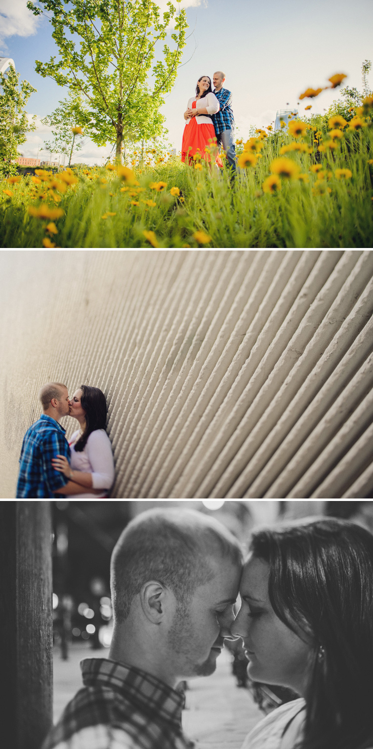 Spring engagement pictures in downtown Nashville