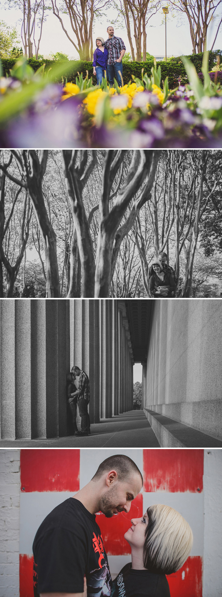 spring engagement pictures at centennial park