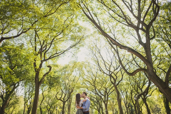 central park engagement pictures
